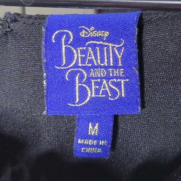 Disney Beauty & the Beast Feather Cold Shoulder Handkerchief Hem Dress MED LE - Picture 8 of 10